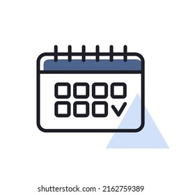 Calendar outline icon. Workspace sign. Graph symbol for your web site design, logo, app, UI. Vector illustration, EPS10.