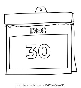 calendar outline illustration hand drawn