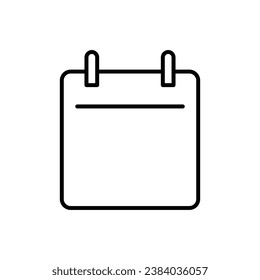 Calendar Outline Simple Icon of Thin Line. Vector Illustration for web sites, apps, design, banners and other purposes