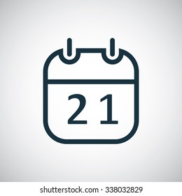 calendar outline, thin, flat, digital icon for web and mobile
