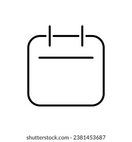 Calendar Outline Vector Icon. Vector Illustration for web sites, apps, design, banners and other purposes