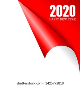Calendar page 2020 new year is coming, vector illustration