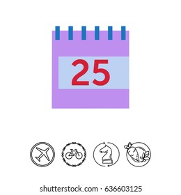 Calendar page with date