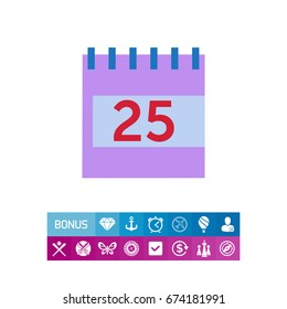 Calendar page with date
