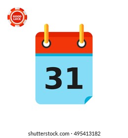 Calendar Page with Date 31 Icon