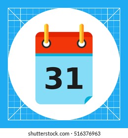Calendar Page with Date 31 Icon