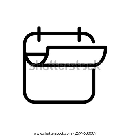 calendar page flipping icon vector design illustration