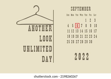 Página de calendario con una cuadrícula de calendario por fechas para un evento de vacaciones - Otro Día de aspecto ilimitado