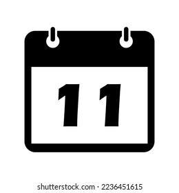 Calendar page icon. Calendar date