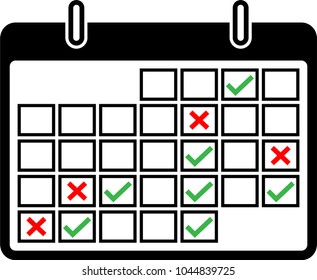 Calendar Page Icon Design Vector Art Illustration