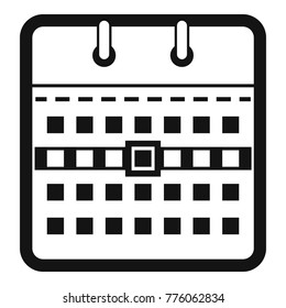 Calendar page icon. Simple illustration of calendar page vector icon for web