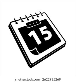 Calendar Page Icon, Time Management, Scheduling Calendar Vector Art Illustration
