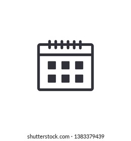 Calendar page outline vector icon