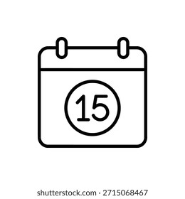 Página De Calendario Con Fecha Específica En Negrita