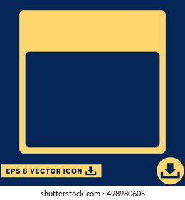 Calendar Page Template icon. Vector EPS illustration style is flat iconic symbol, yellow color.