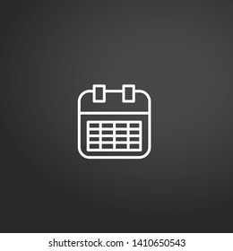 Calendar Page vector icon. Calendar Page concept stroke symbol design. Thin graphic elements vector illustration, outline pattern for your web site design, logo, UI. EPS 10.