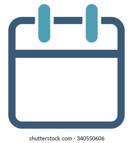 Calendar Page vector icon. Style is bicolor flat symbol, cyan and blue colors, rounded angles, white background.