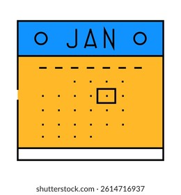 calendar pages list line icon vector. calendar pages list sign. isolated symbol illustration