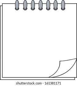 Calendar With Paper Corner. Vector Illustration 