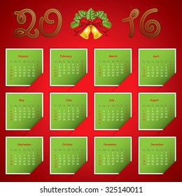 Calendar paper design. Vector illustration 