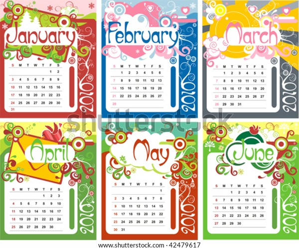 Calendar Part 1 Stock Vector (Royalty Free) 42479617 Shutterstock
