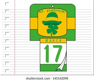 calendar Patrick`s day
