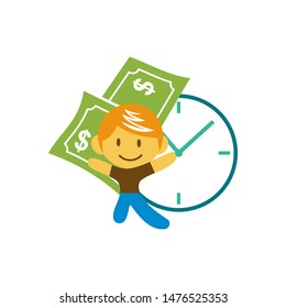 Calendar with payday calculator concept vector isolated illustration 
