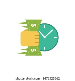 Calendar with payday calculator concept vector isolated illustration 
