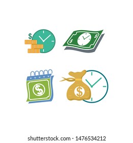 Calendar with payday calculator concept vector isolated illustration