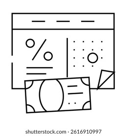 calendar payments line icon vector. calendar payments sign. isolated contour symbol black illustration