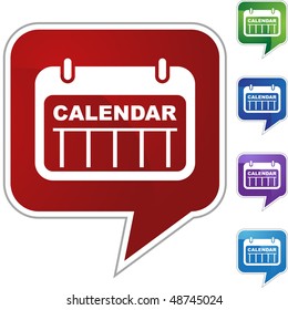 Calendar pen isolated on a background.