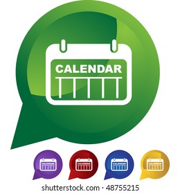Calendar pen isolated on a background.