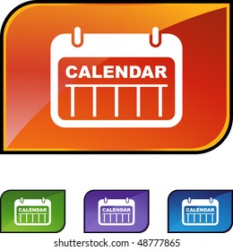 Pluma de calendario aislada en un fondo.