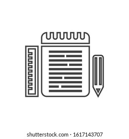 calendar and pencil. Concept of class timetable or schedule, personal study plan creation