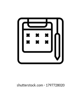 Calendar pencil icon. Simple line, outline vector elements of almanac icons for ui and ux, website or mobile application