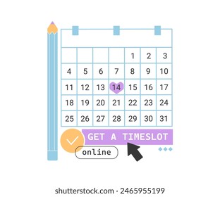 Calendario y lápiz. Intervalo de fecha y hora de Seleccionar. Planificación mensual, organización, gestión. Una fecha memorable, unas próximas vacaciones. Colores pastel.