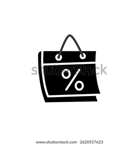Calendar with percent icon. Discount calendar, simple flat style, illustration, logo sign symbol pictogram template, for ui or ux isolated on white for mobile app, editable