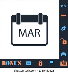 Calendar. Perfect icon with bonus simple icons