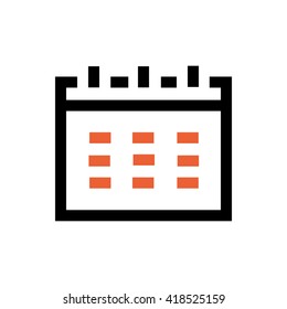 Calendar, personal schedule line icon. Pixel perfect fully editable vector icon suitable for websites, info graphics and print media.