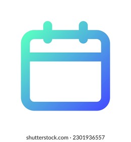 Icono de ui lineal de gradiente de píxel perfecto del calendario. Aplicación de recordatorio. Programación. Haciendo una cita. Símbolo de interfaz de usuario de color de línea. Pictograma de estilo moderno. Ilustración de contorno aislado del vector