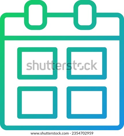 Calendar pixel perfect gradient linear vector icon. Personal timetable. Appointments schedule. Business meeting date. Thin line color symbol. Modern style pictogram. Vector isolated outline drawing