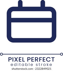 Calendar pixel perfect linear ui icon. Searching message by date. Schedule and agenda. GUI, UX design. Outline isolated user interface element for app and web. Editable stroke. Poppins font used