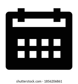 Calendar pixel-perfect icon for design work such as website, application, infographic, book, magazine, presentation, poster, screen printing.