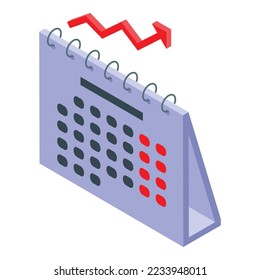 Calendar plan icon isometric vector. Media content. Web market