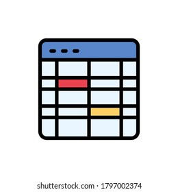 Calendar plan icon. Simple color with outline vector elements of almanac icons for ui and ux, website or mobile application