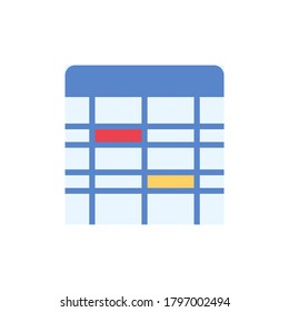 Calendar plan icon. Simple color vector elements of almanac icons for ui and ux, website or mobile application