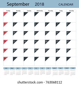 Calendar with a planer on an isolated background