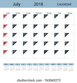 Calendar with a planer on an isolated background