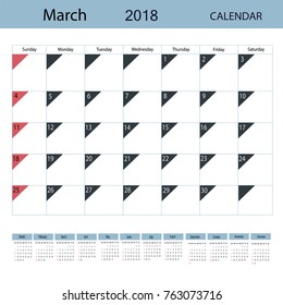 Calendar with a planer on an isolated background