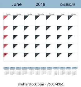 Calendar with a planer on an isolated background